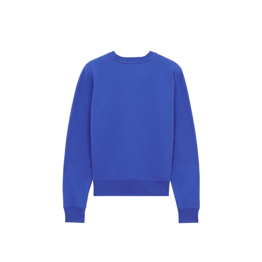 Big Fox Embroidery Regular Sweatshirt Royal Blue (Women)