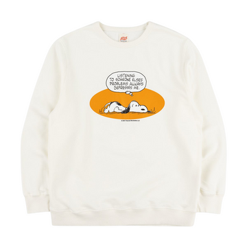 Snoopy Problems Sweatshirt White (Unisex)