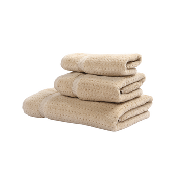 Lattice Organic Hand Towel in Beige (3 pcs bundle)