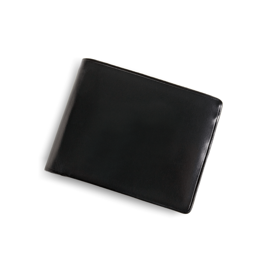 Bi-Fold Wallet Coin Pocket 4 Card Slots Black