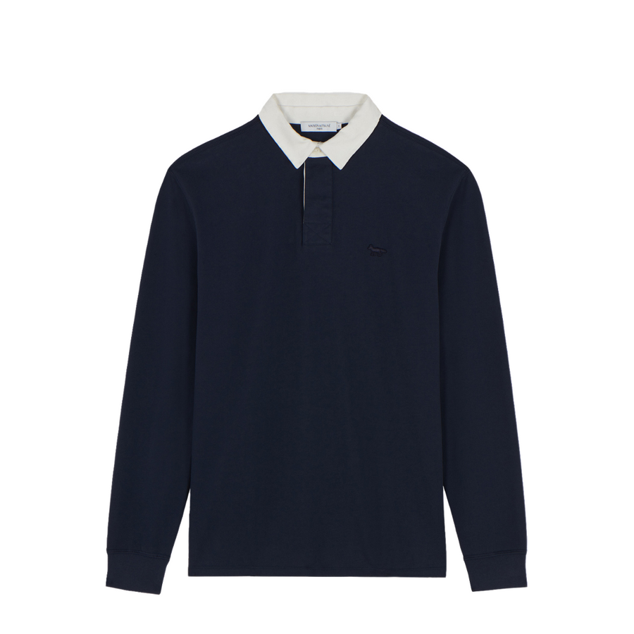 Tonal Fox Patch Rugby Polo Navy (Men)
