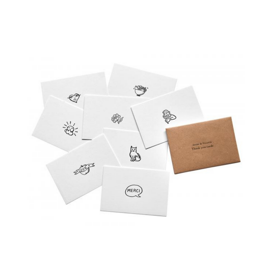 Simple Thank You Cards (Pack Of 8)