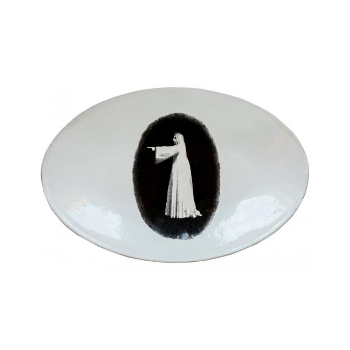 John Derian Ghost Looking Left Platter