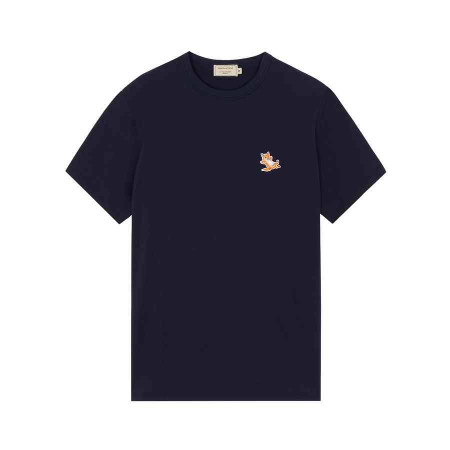 Chillax Fox Patch Classic Tee-Shirt Navy (unisex)