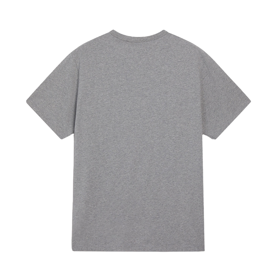Navy Fox Patch Classic Pocket Tee-Shirt Grey Melange (mens)