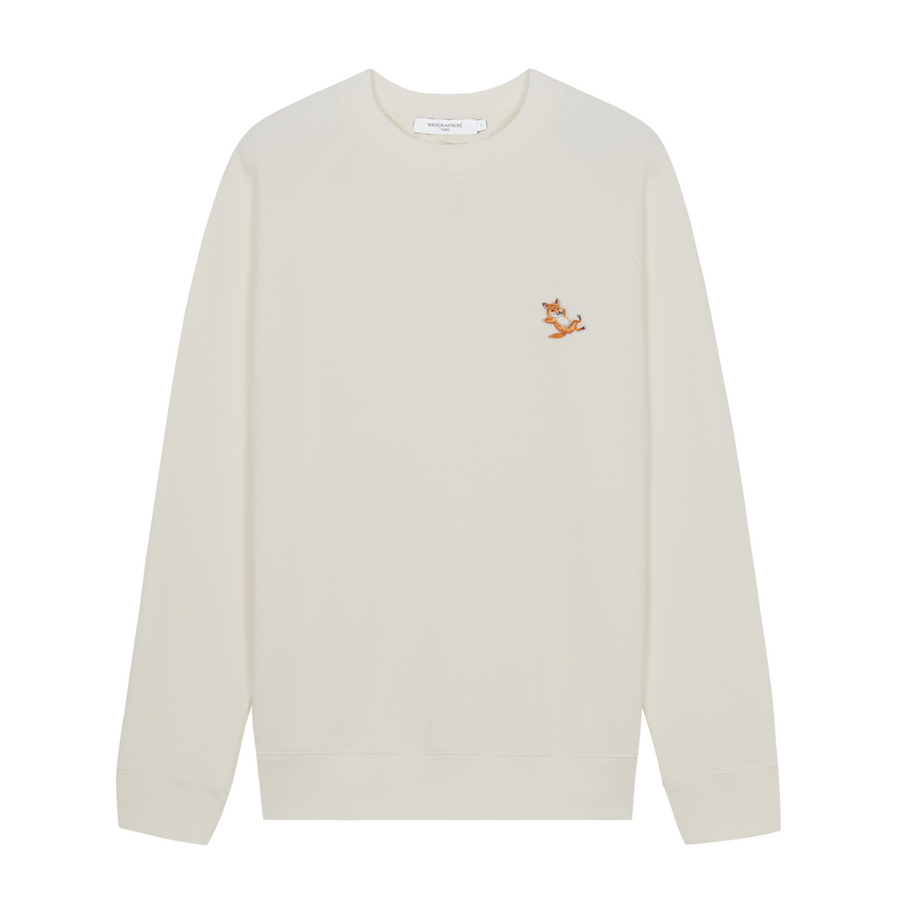 Chillax Fox Patch Classic Sweatshirt Ecru (unisex)