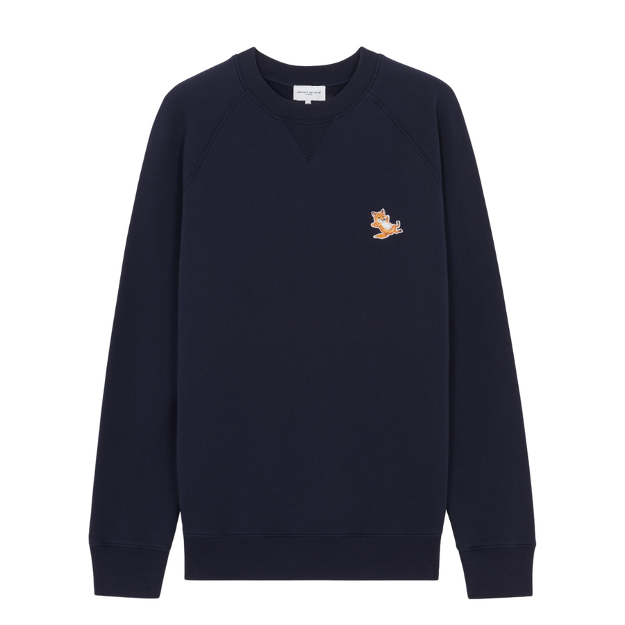 Chillax Fox Patch Classic Sweatshirt Navy (unisex)