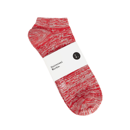 Ankle Slub Sock Red