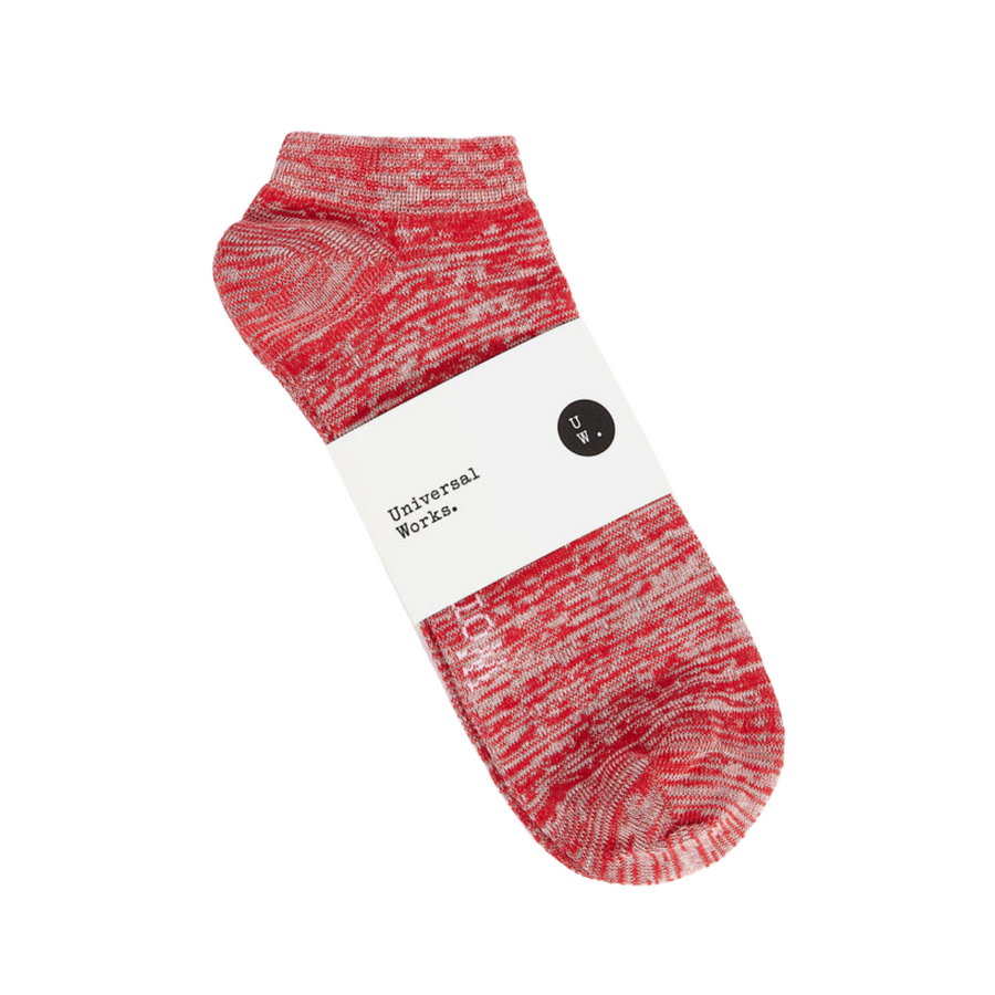 Ankle Slub Sock Red