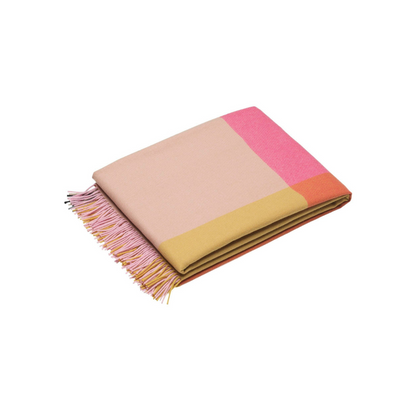 Colour Block Blanket, Pink-Beige