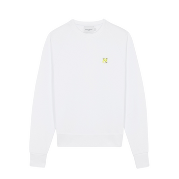 Monochrome Fox Head Classic Sweatshirt White (men)