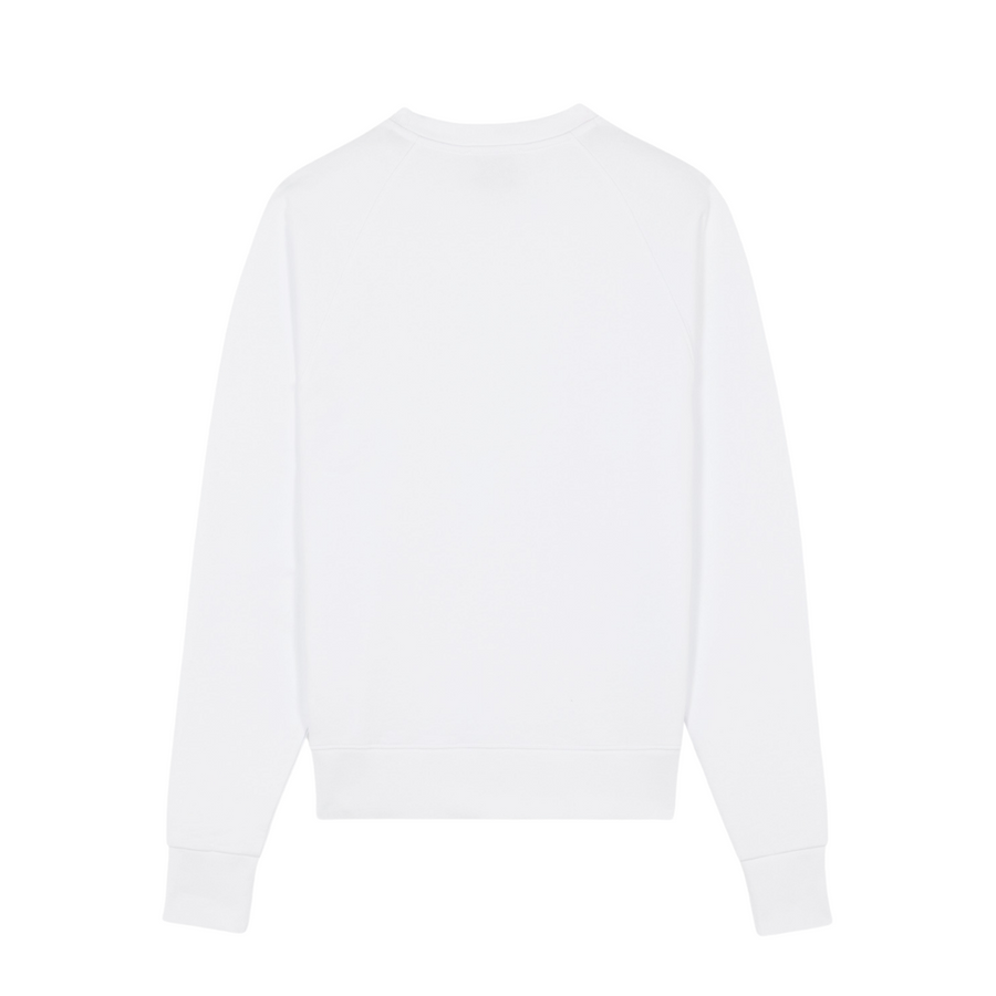 Monochrome Fox Head Classic Sweatshirt White (men)