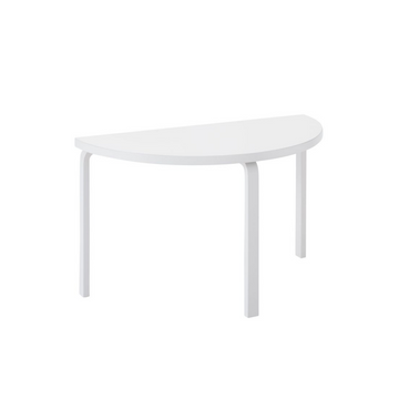 Table 95 Table Top Semicircle in White Laminate