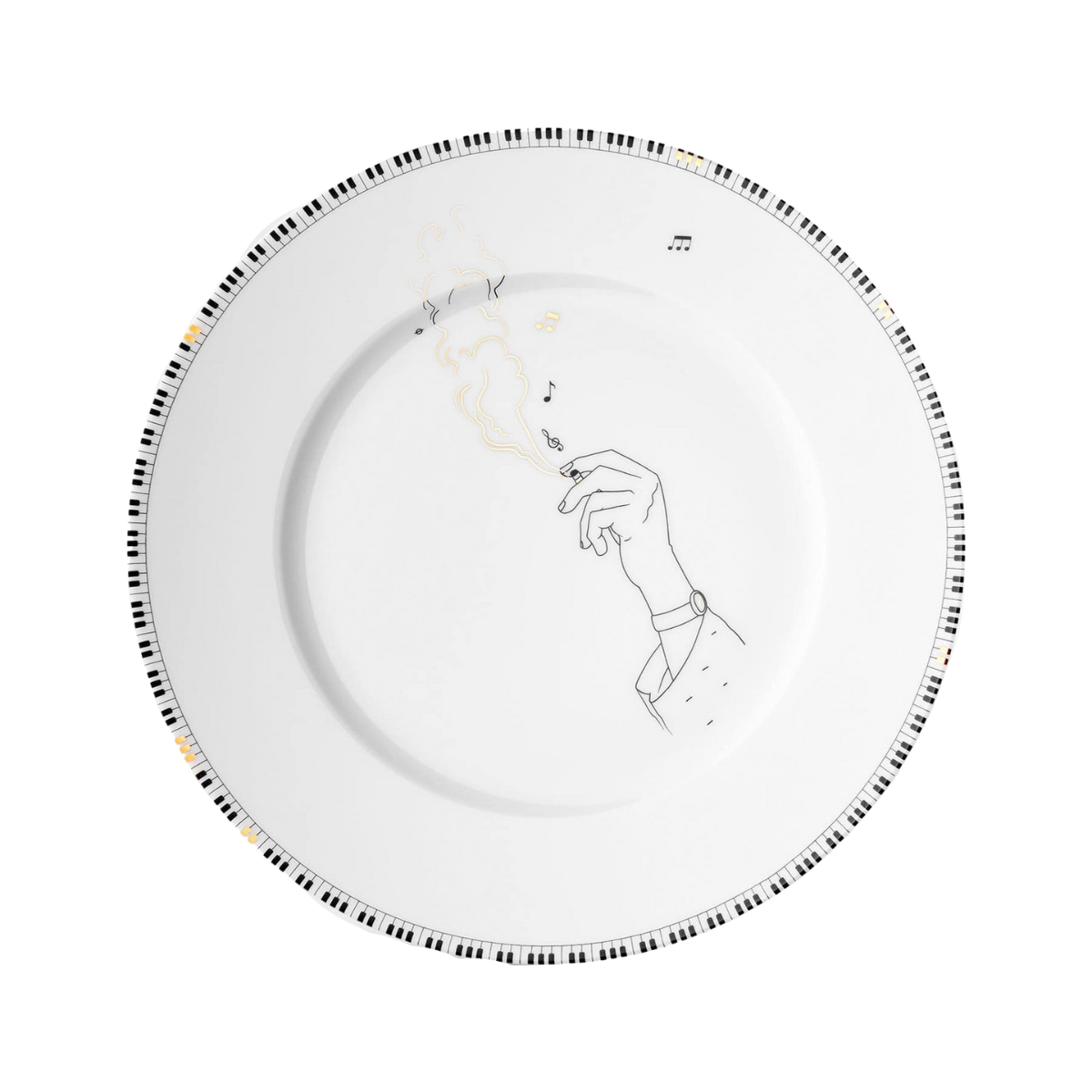 Chers Parisiens Dinner Plate-Piano