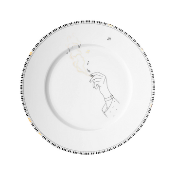 Chers Parisiens Dinner Plate-Piano
