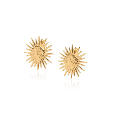 Golden Sun Earrings Gold Vermeil OS