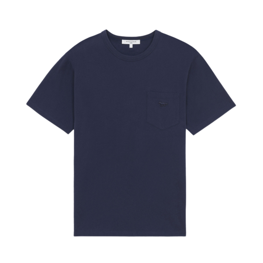 Tonal Fox Patch Pocket Classic Tee-Shirt Navy (men)