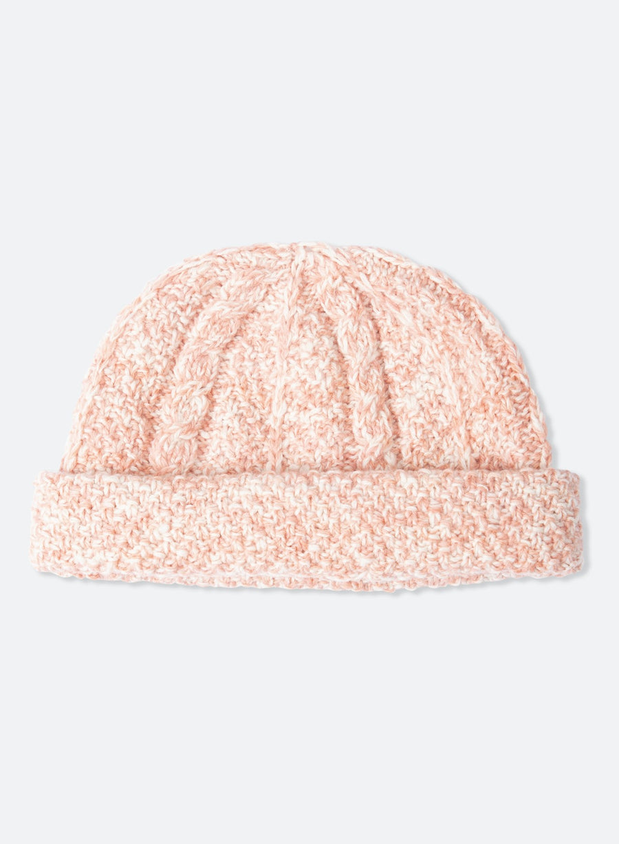 Handknitted Hat Melange Pink OS