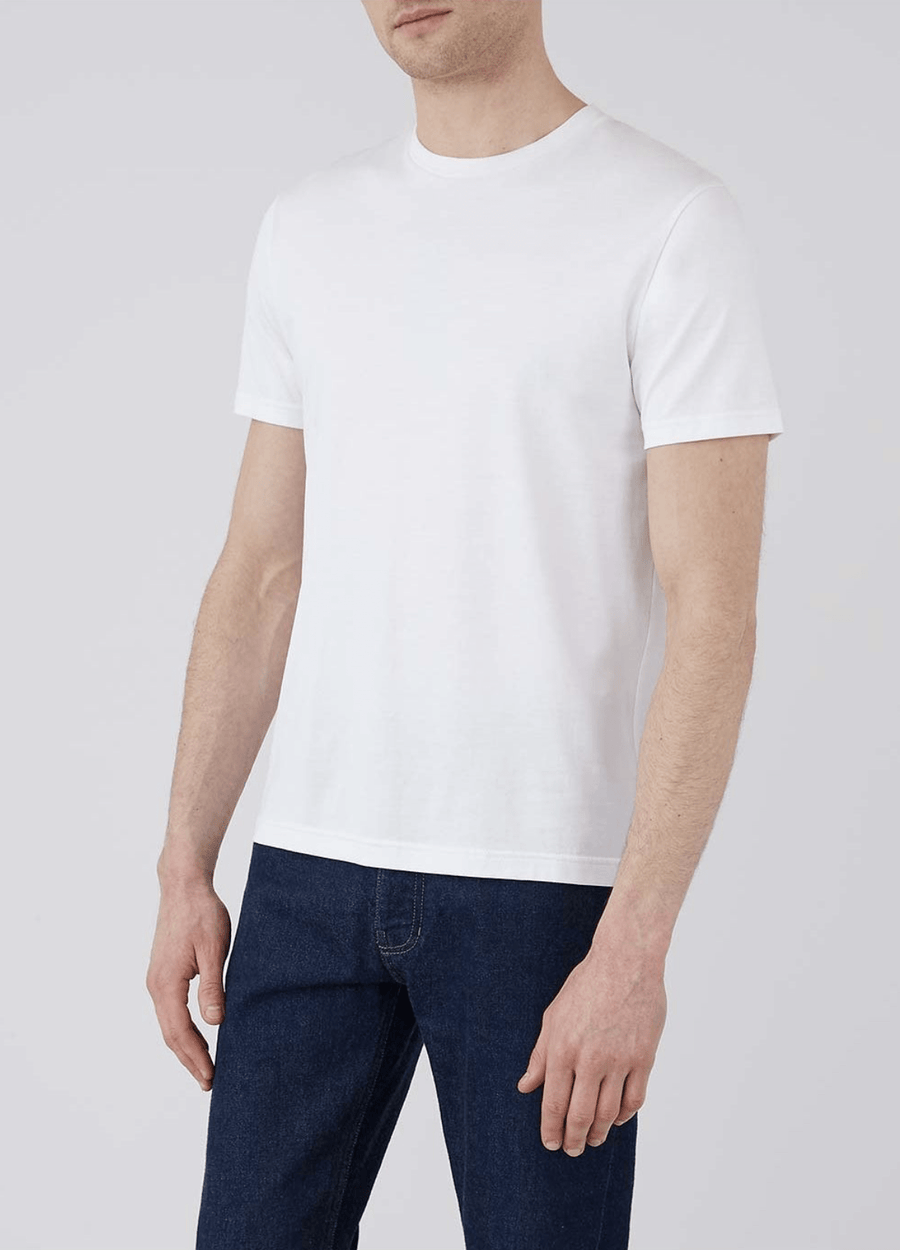 Short Sleeve Classic Crew Neck T-Shirt White