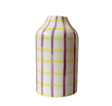 GENIE IN A BOTTLE Lilac and Yellow Gingham