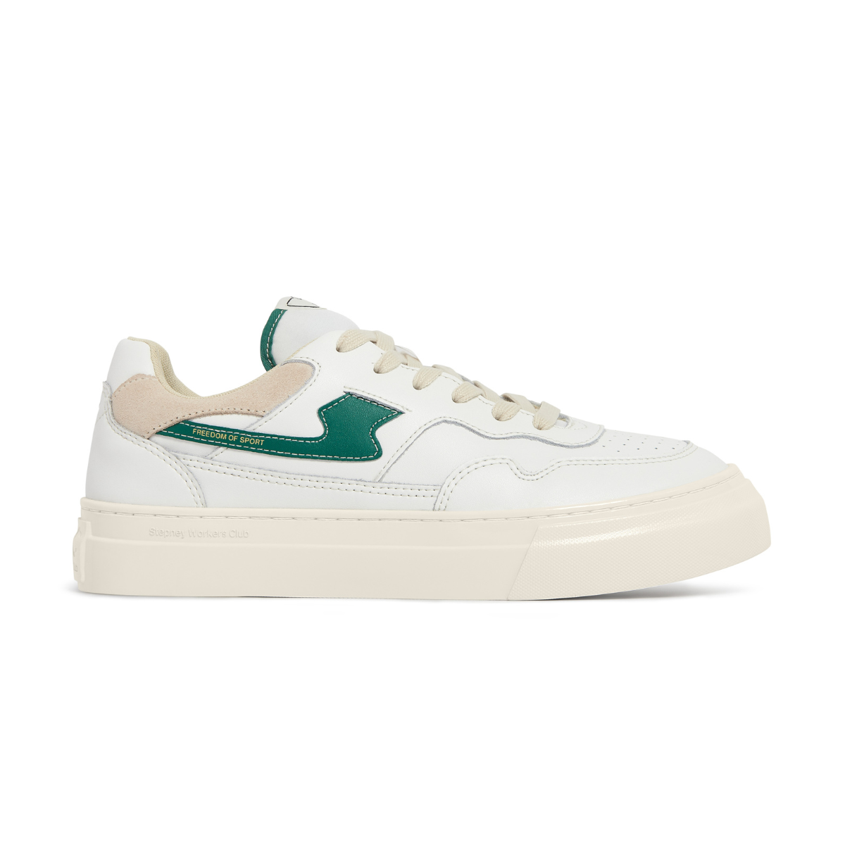 Pearl S-Strike Leather White-Green (men)