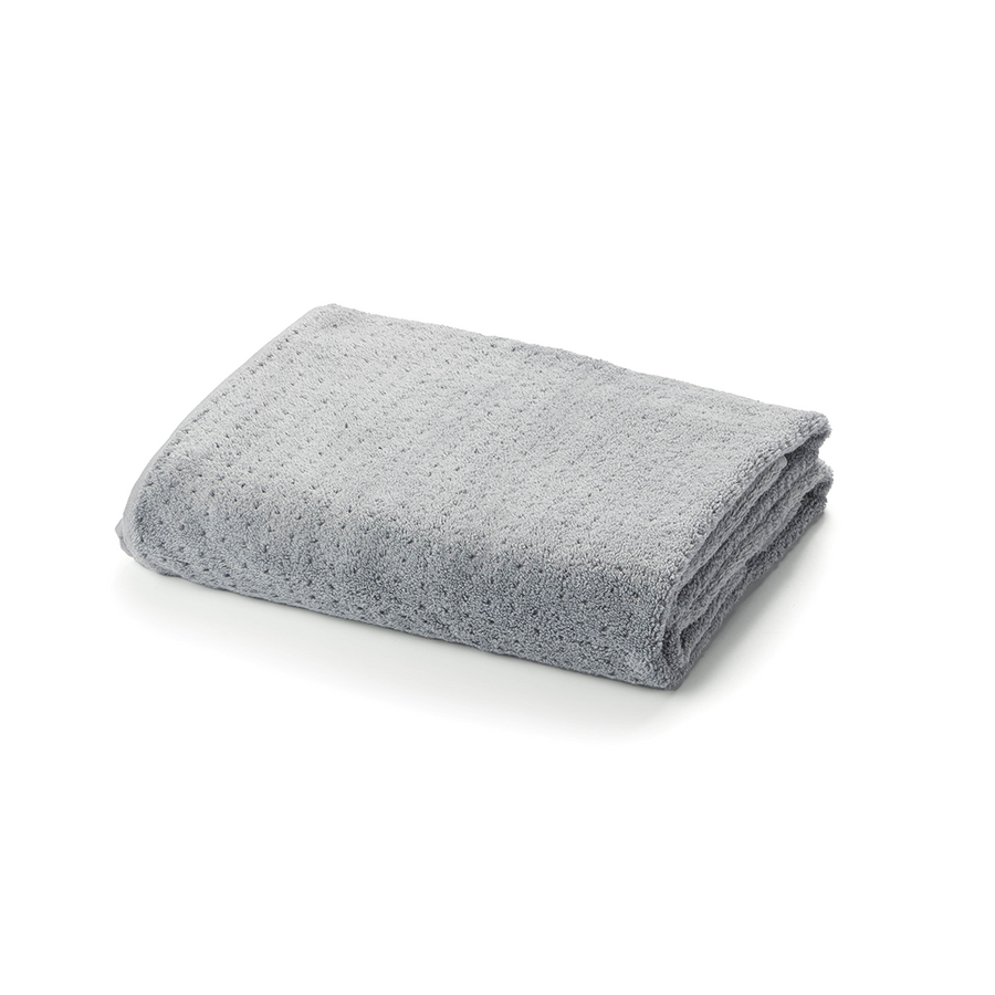 Lattice Organic Bath Towel in Silver Grey (large)