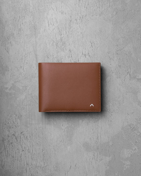 Slim Coin Wallet Plus Leather Brown