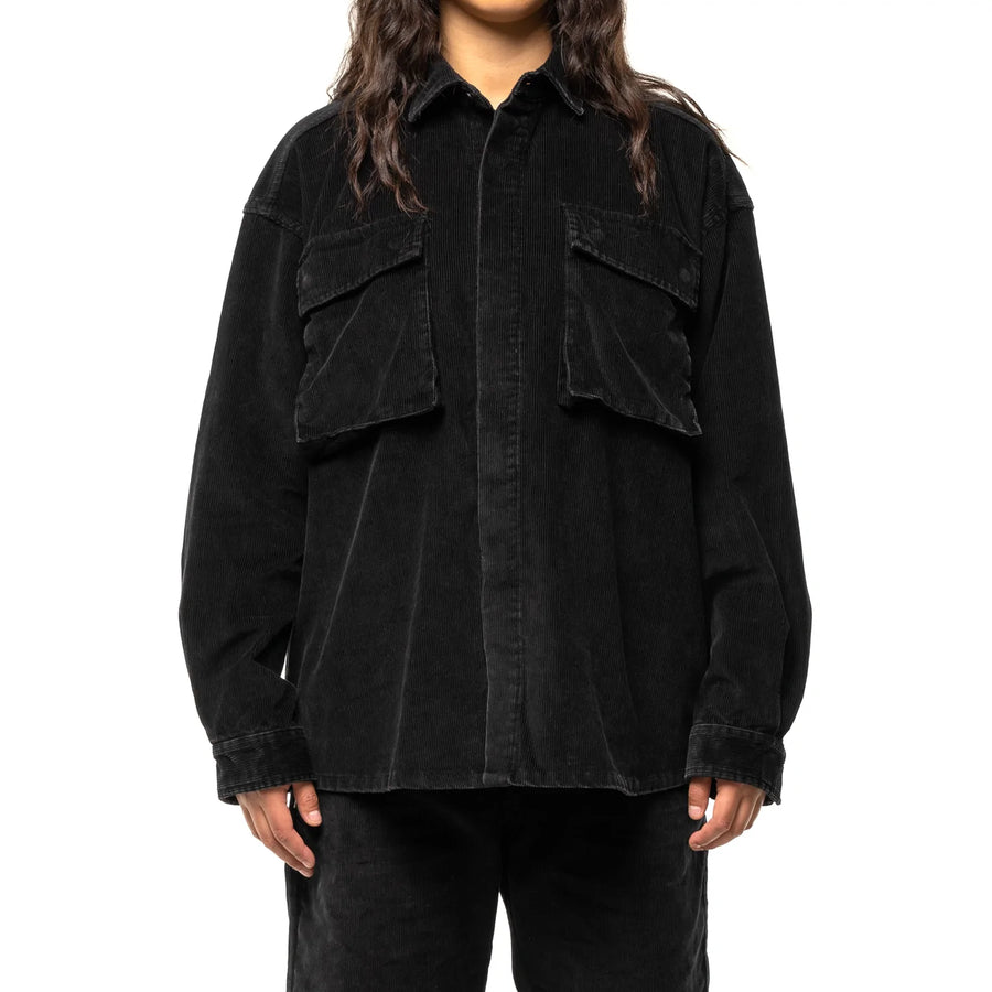 Corduroy Shirt Jacket Black