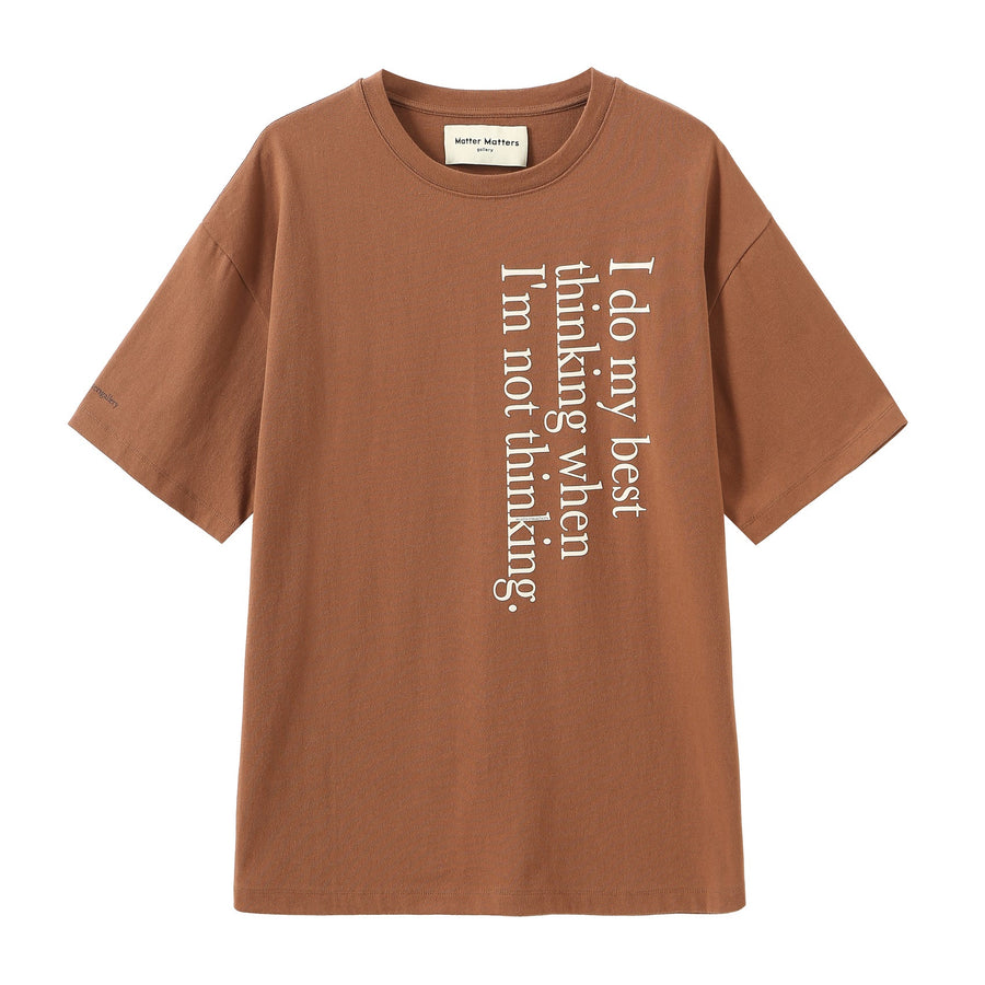 Oversized Tee With Pocket/ Best Thinking Brown