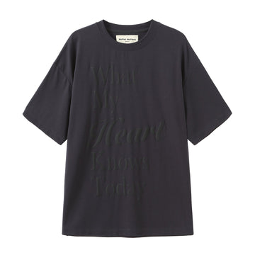Oversize Long Tee / My Heart (Without Pocket) Charcoal