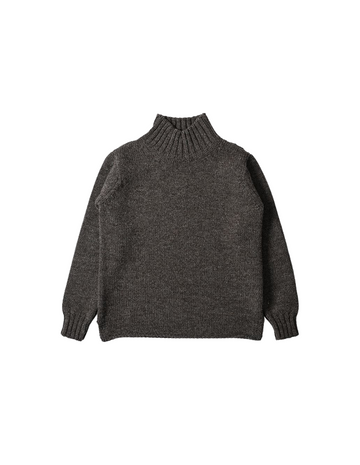 Wide Neck Sweater British Wool / Ihs Dark Natural