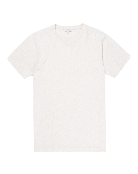 Short Sleeve Riviera Crew Neck T-Shirt Archive White Melange