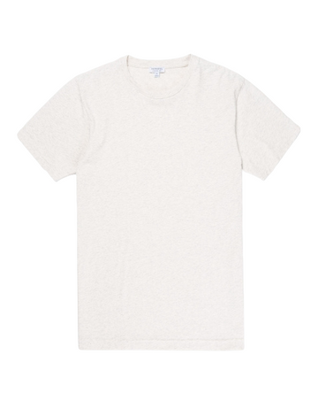 Short Sleeve Riviera Crew Neck T-Shirt Archive White Melange