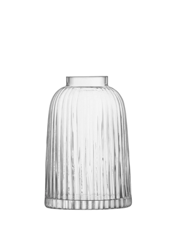 Pleat Vase H20cm Clear