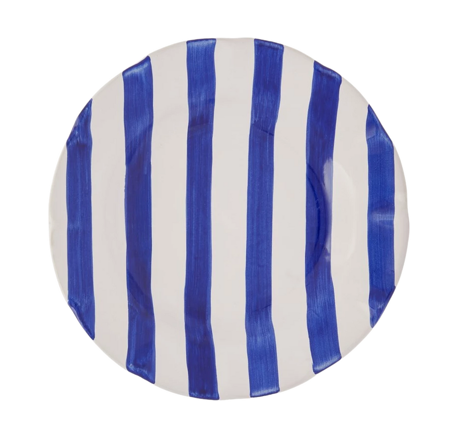 Stripes Blue Pasta Plate 24cm