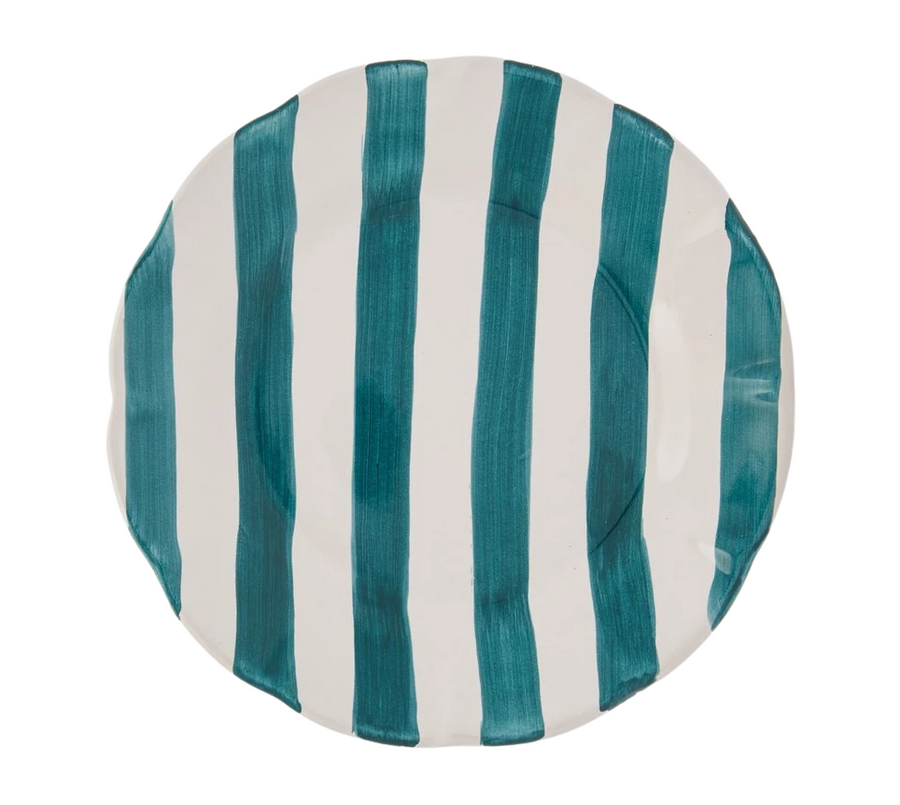 Stripes Green Pasta Plate 24cm