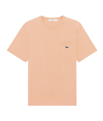 Navy Fox Patch Classic Pocket Tee-Shirt Peach (men)