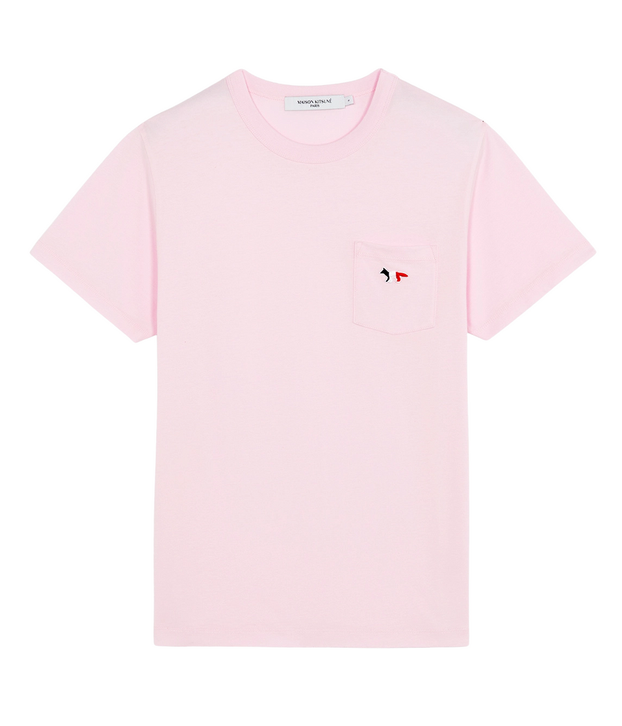 Tricolor Fox Patch Classic Pocket Tee-Shirt Light Pink (women)
