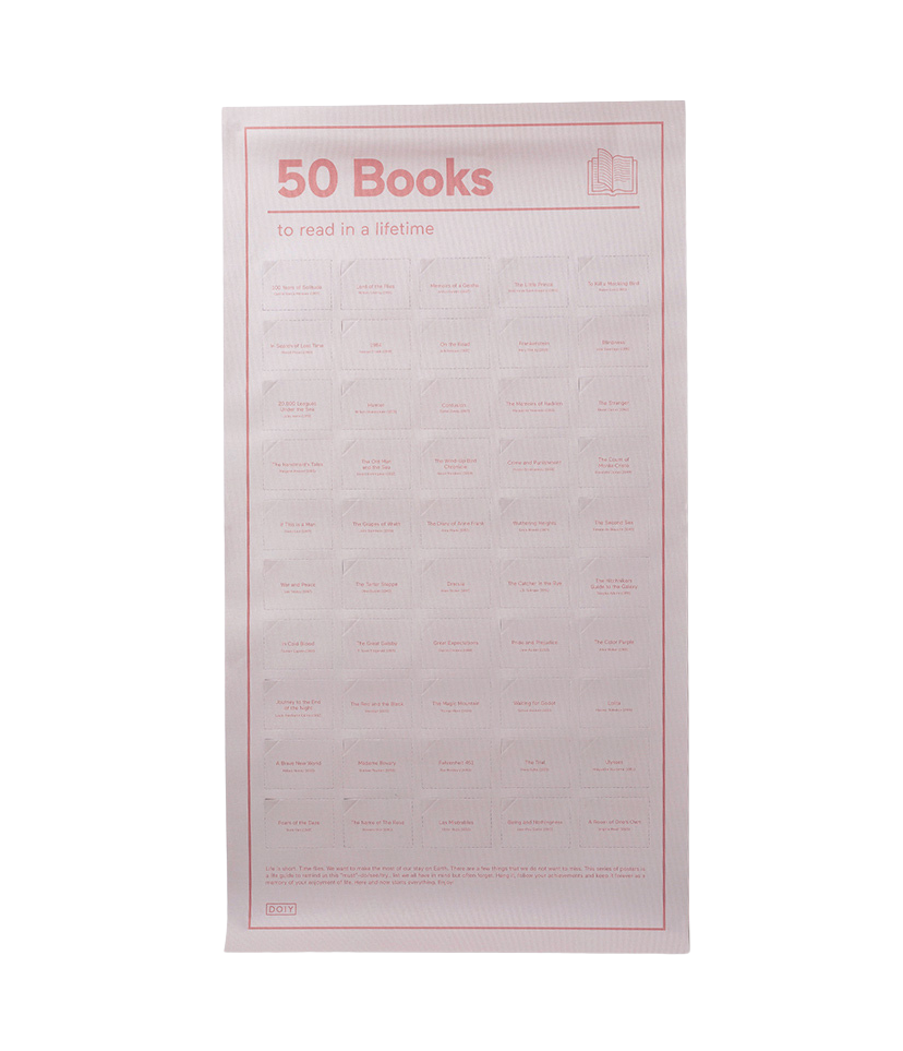 Interactive Poster - 50 Books to read in a lifetime