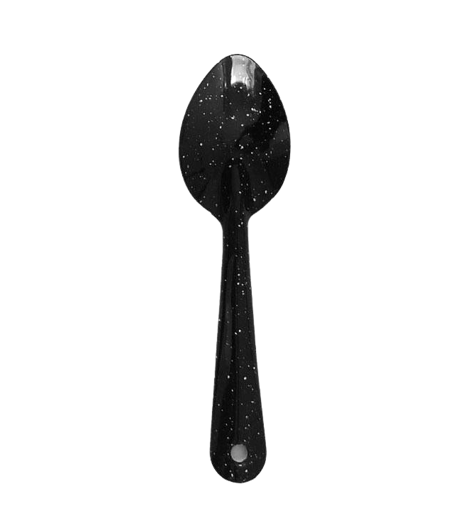 6" Enamel Spoon Negro