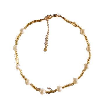 Miel Necklace Pearl, Glass and Vermeil