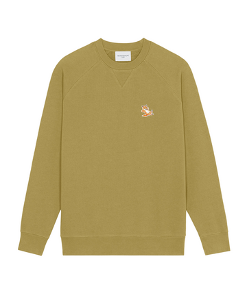 Chillax Fox Patch Classic Sweatshirt Light Khaki (unisex)