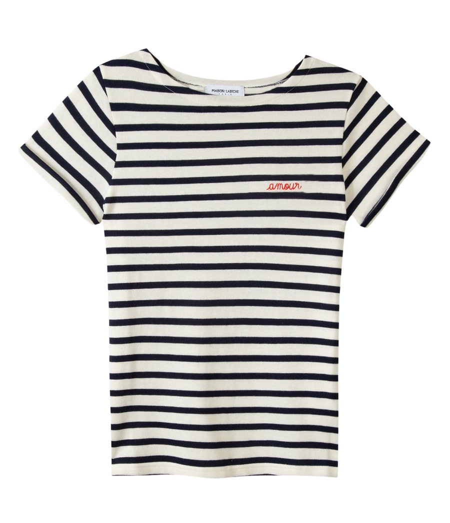 Sailor Shirt Colombier SS Amour Ivory Navy