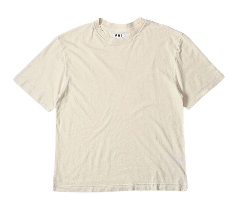 Simple T-Shirt Cotton Linen Jersey Chalk (men)