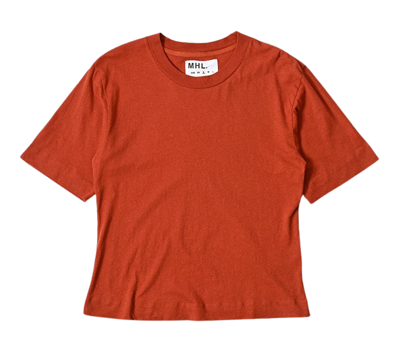 Simple T-Shirt Cotton Linen Jersey Amber (women)