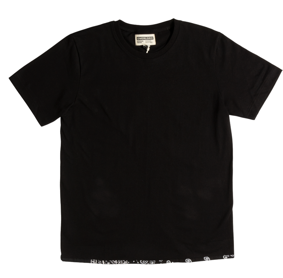 Black T-Shirt Rib In Black Bandana