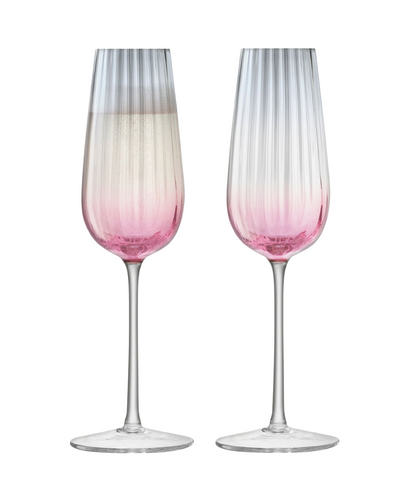 Dusk Champagne Flute 250ml Pink/Grey x 2