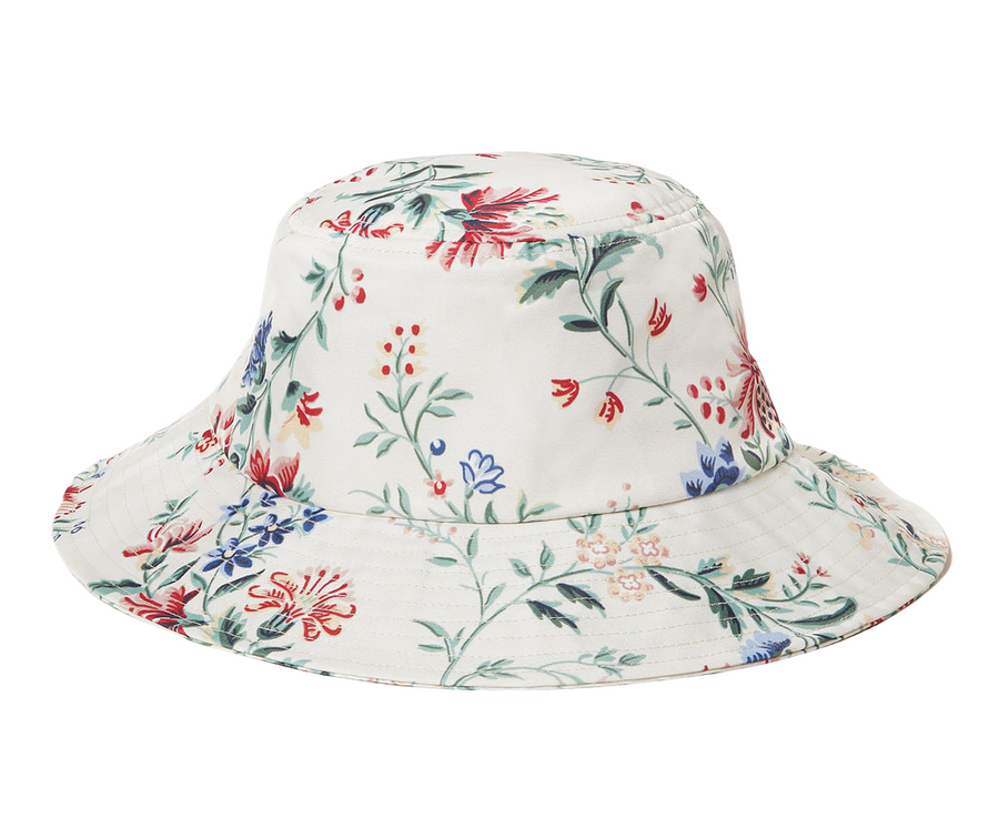 Ivy Bucket Hat Cream Vine Floral Nylon OS