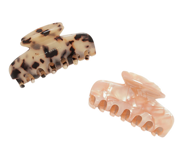Colby Hair Claw Tortoise/ Pink Resin Set OS