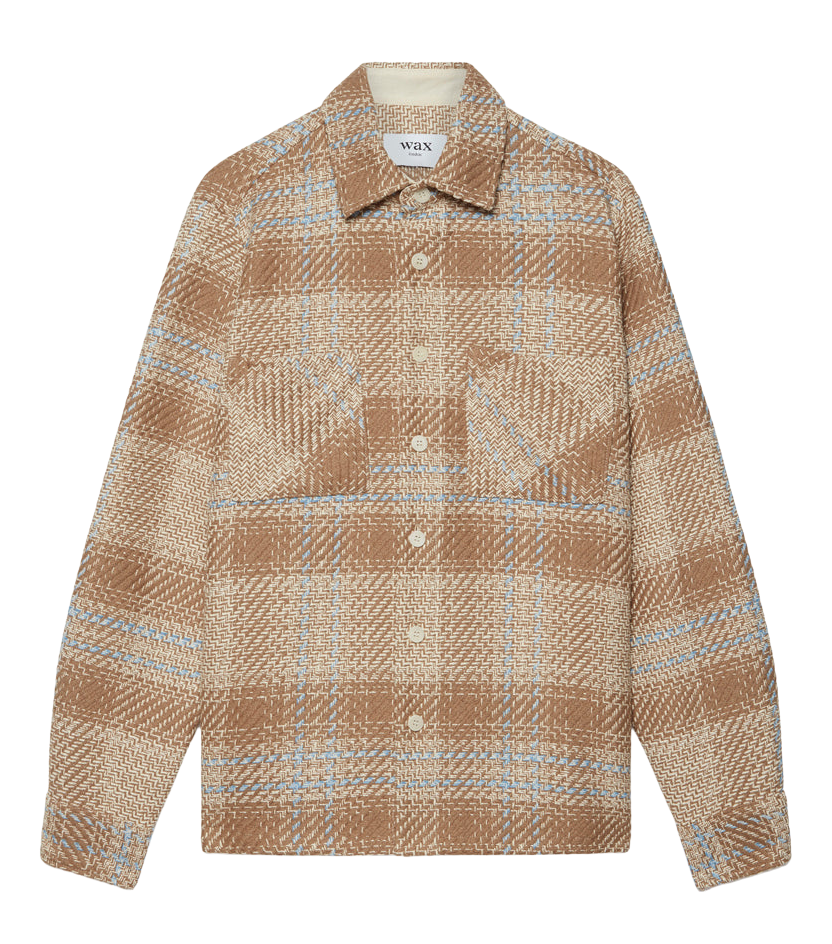 Whiting Overshirt Ombre Giant Wndwpne Beige